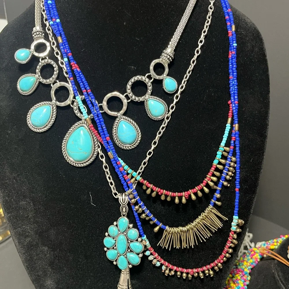 Turquoise and Silver Jewelry Lot - Picture 6 of 13